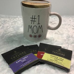RAE DUNN #1 Mom Coffee Mug w/ Tea